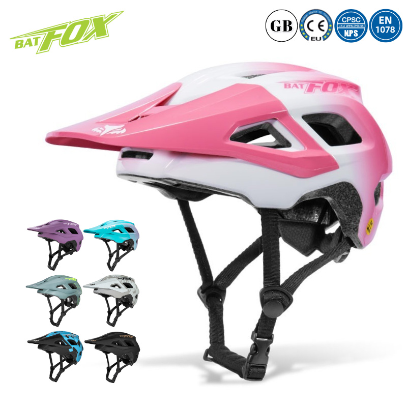 Youth Cycling Gear - BATFOX サイクリングヘルメット女性男性取り外し可能なサンバイザーロード MTB 自転車ヘルメット大人青少年電動サイクリング安全スポーツギア