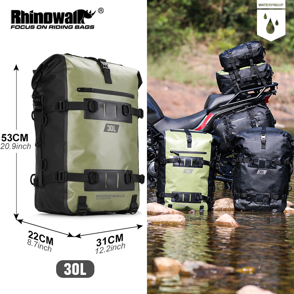 Cycling Gear Backpack - Rhinowalk オートバイテールバッグ 100% 防水サイクリングバックパック 8L 15L
