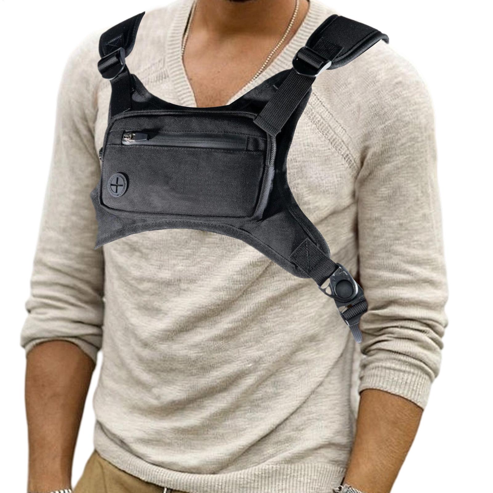 Cycling Gear Backpack - ランニングチェストパック ハイキングチェストパック ランニングベスト バックパックポーチ 電話ホルダー アウトドアギア