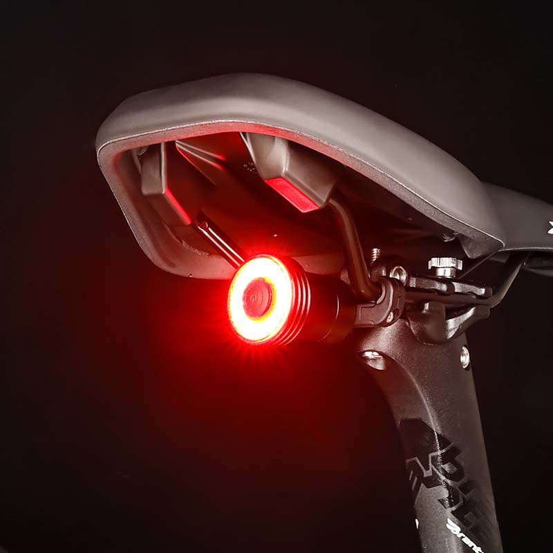 Bike Tail Light - 自転車スマート自動ブレーキ感知テールライトサイクリングテールライト防水LED充電式自転車リアライト