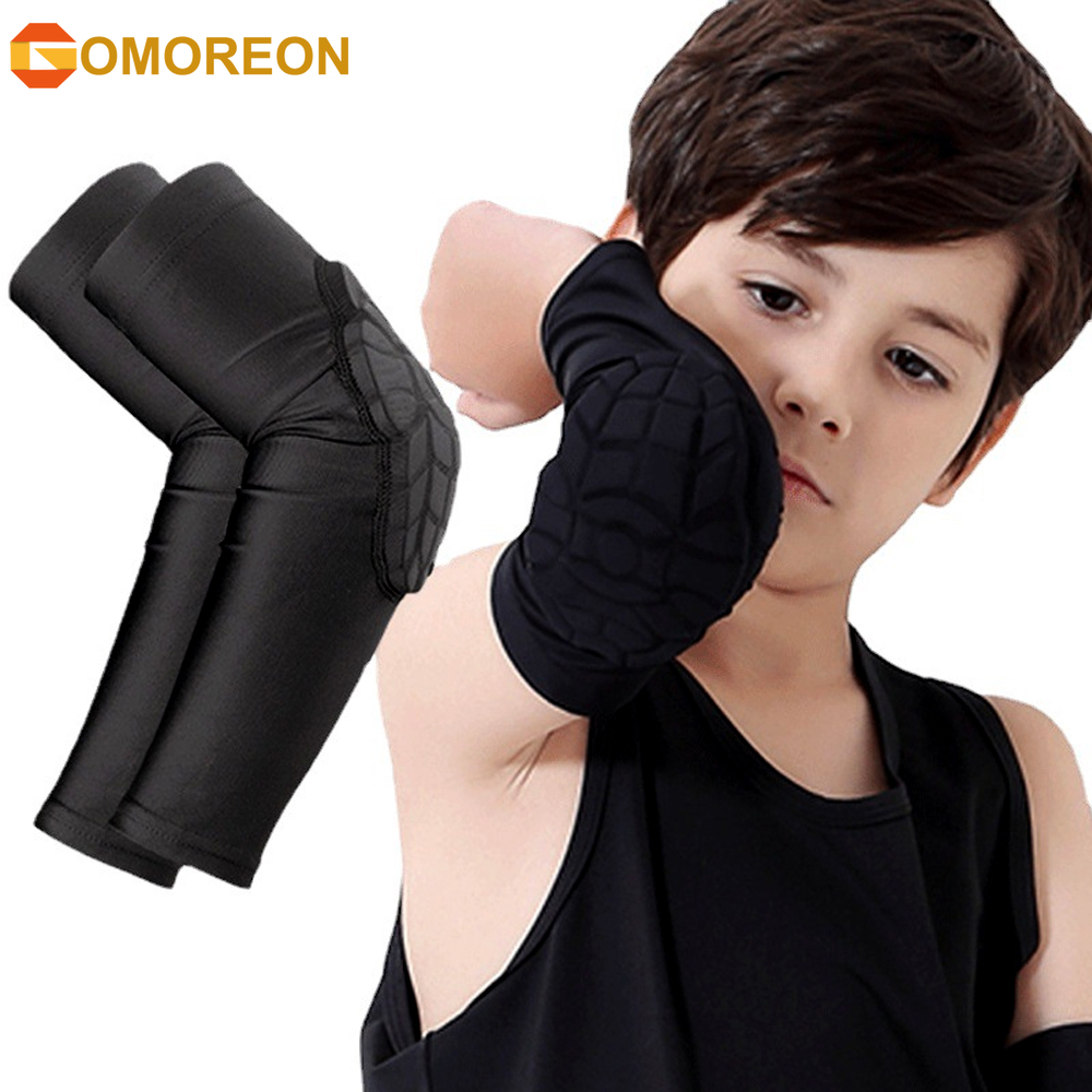 Youth Cycling Gear - 子供/青少年用スポーツハニカムコンプレッション膝パッド肘パッドガード保護具（バスケットボール、サッカー、バレーボール、サイクリング用）
