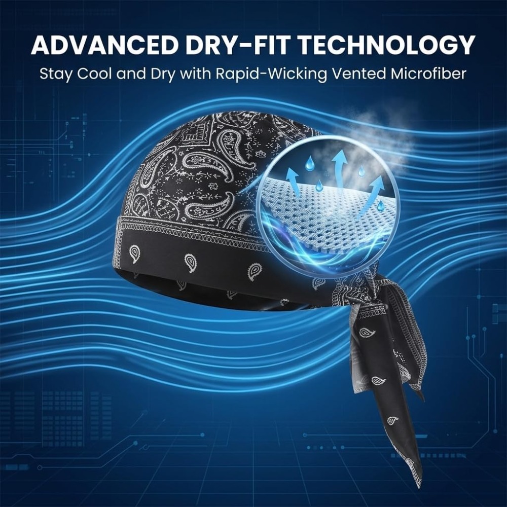 1-5 個冷却スカルキャップヘルメットライナー通気性汗吸収ヘ - Cycling Gear And Accessories のレビューと価格
