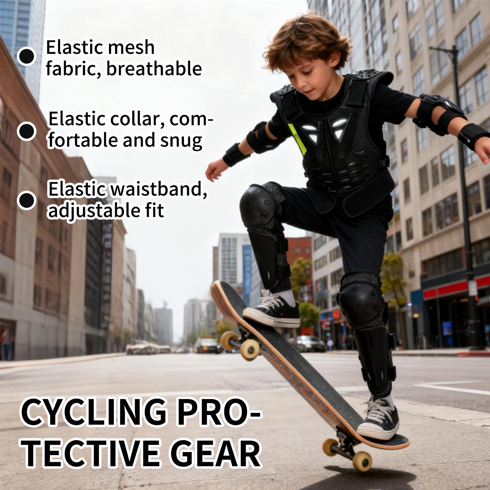 ユースモトクロスギア チェストプロテクター 肘と膝パッド付き - Youth Cycling Gear のレビューと価格