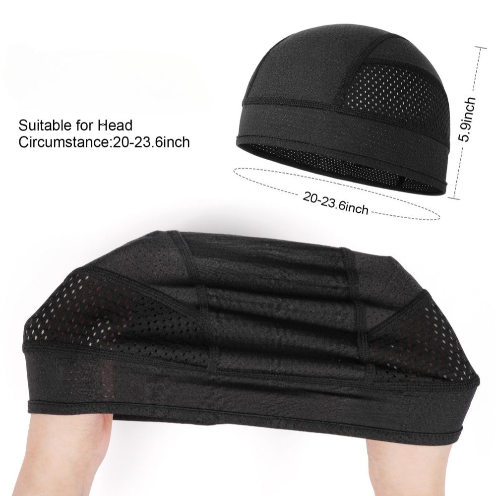 夏メッシュ薄型ベントビーニーキャップボンネット男性用汗吸収ス - Cycling Gear And Accessories のレビューと価格