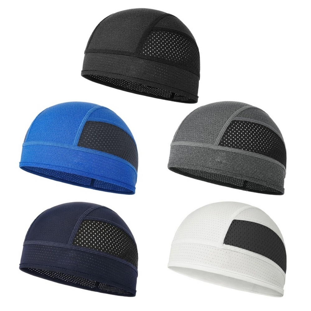 夏メッシュ薄型ベントビーニーキャップボンネット男性用汗吸収ス - Cycling Gear And Accessories のレビューと価格