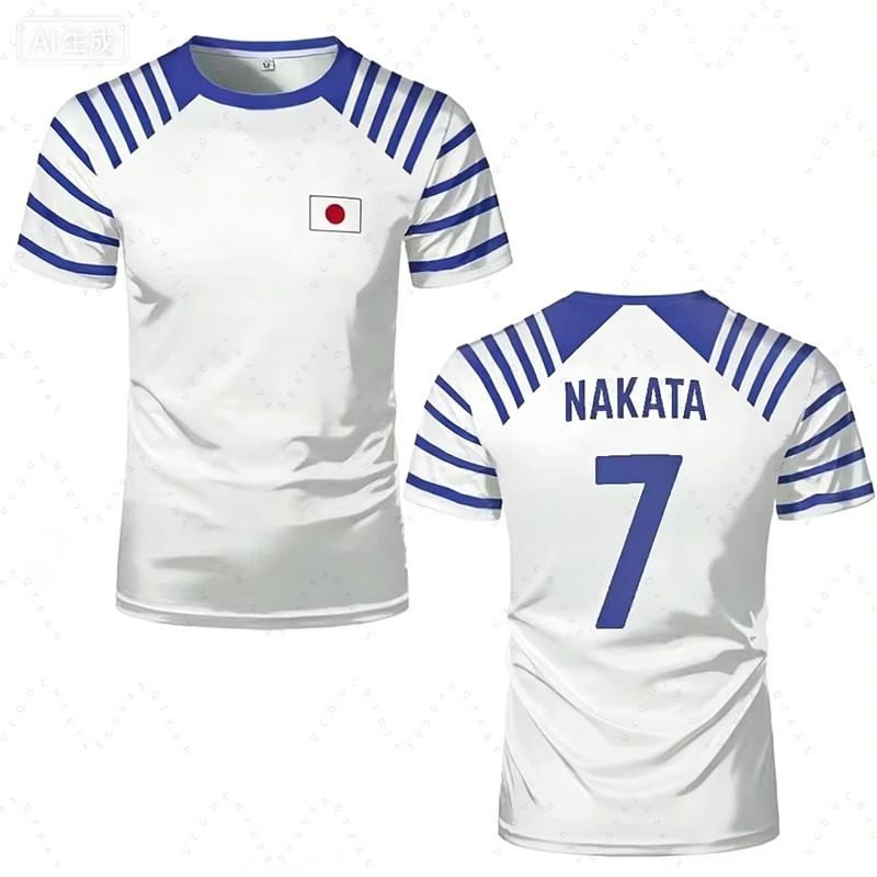 2026 ホットキャプテン翼アニメ男性女性 Tシャツ日本国旗 - Cycling Gear And Accessories のレビューと価格