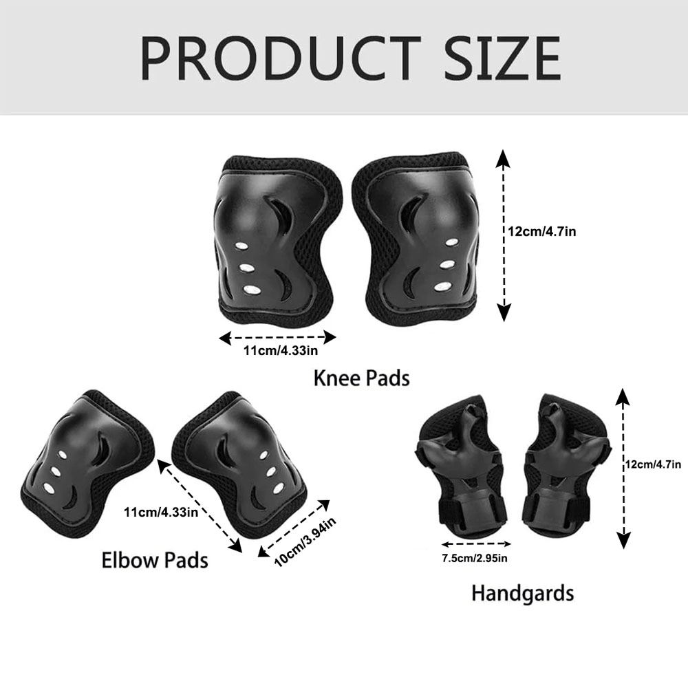 6個入り ユース/キッズ用 膝パッド 肘パッド リストガード - Youth Cycling Gear のレビューと価格