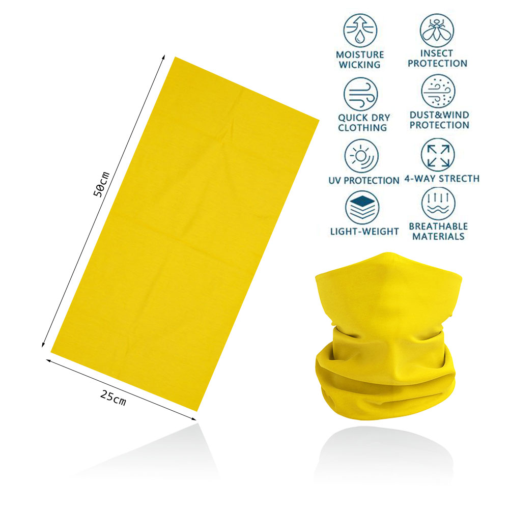 シームレスな黄色のチューブ,通気性のあるバンダナ,UV保護マ - Yellow Cycling Gear のレビューと価格