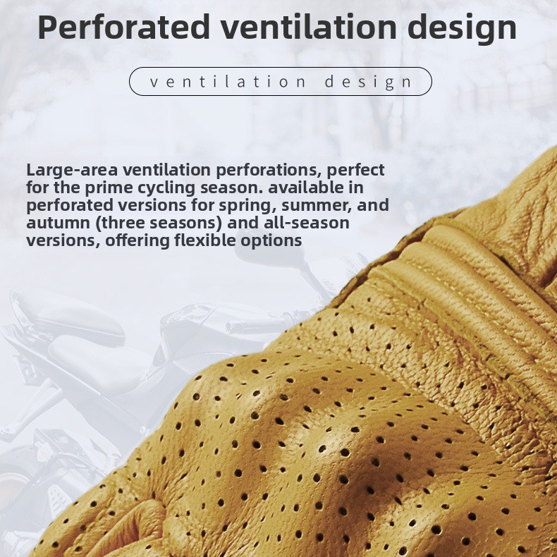 ヴィンテージオートバイレザーグローブ イエロー フルフィンガ - Yellow Cycling Gear のレビューと価格