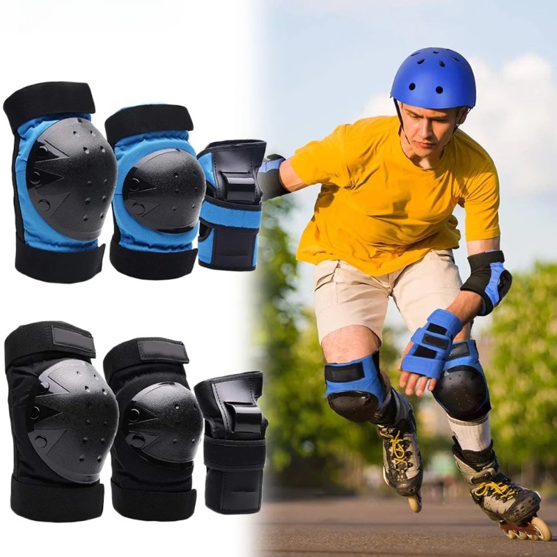 大人用ユース保護膝パッドセット肘手首ガードスケートボードバイ - Youth Cycling Gear のレビューと価格