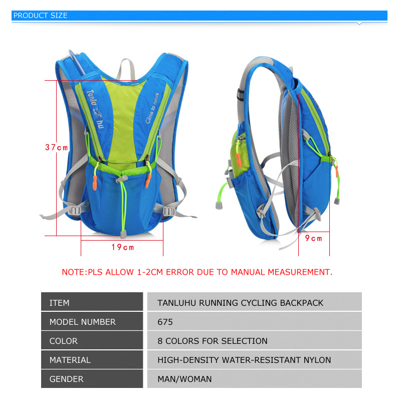 Tanluhu 675 超軽量屋外マラソンランニングサイクリ - Cycling Gear Backpack のレビューと価格