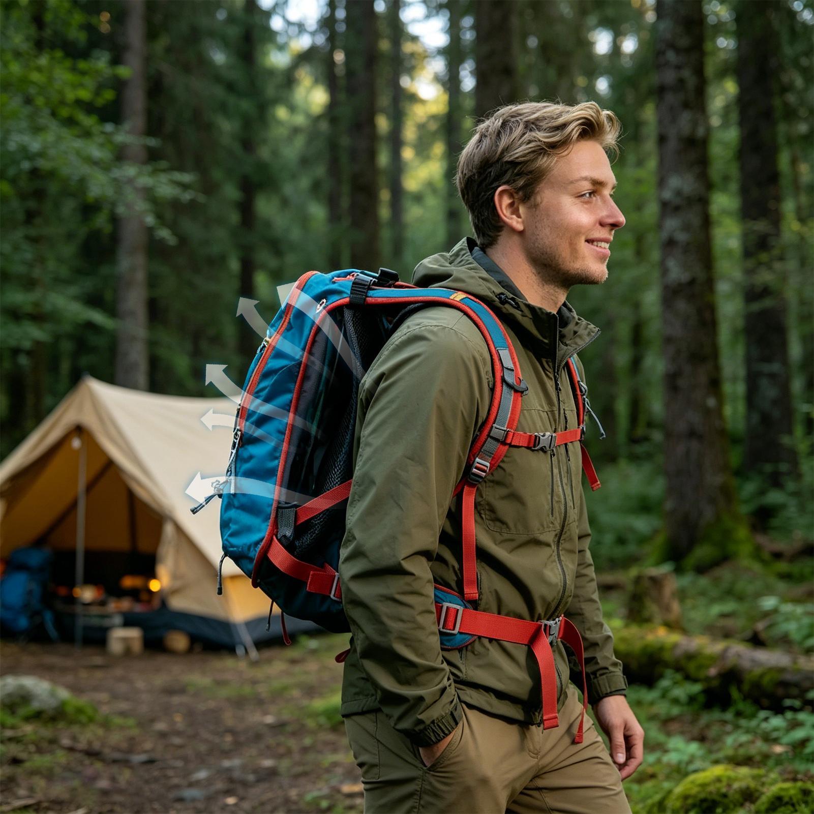 通気性のあるバックパックスペーサーフレームバックパッド調節可 - Cycling Gear Backpack のレビューと価格