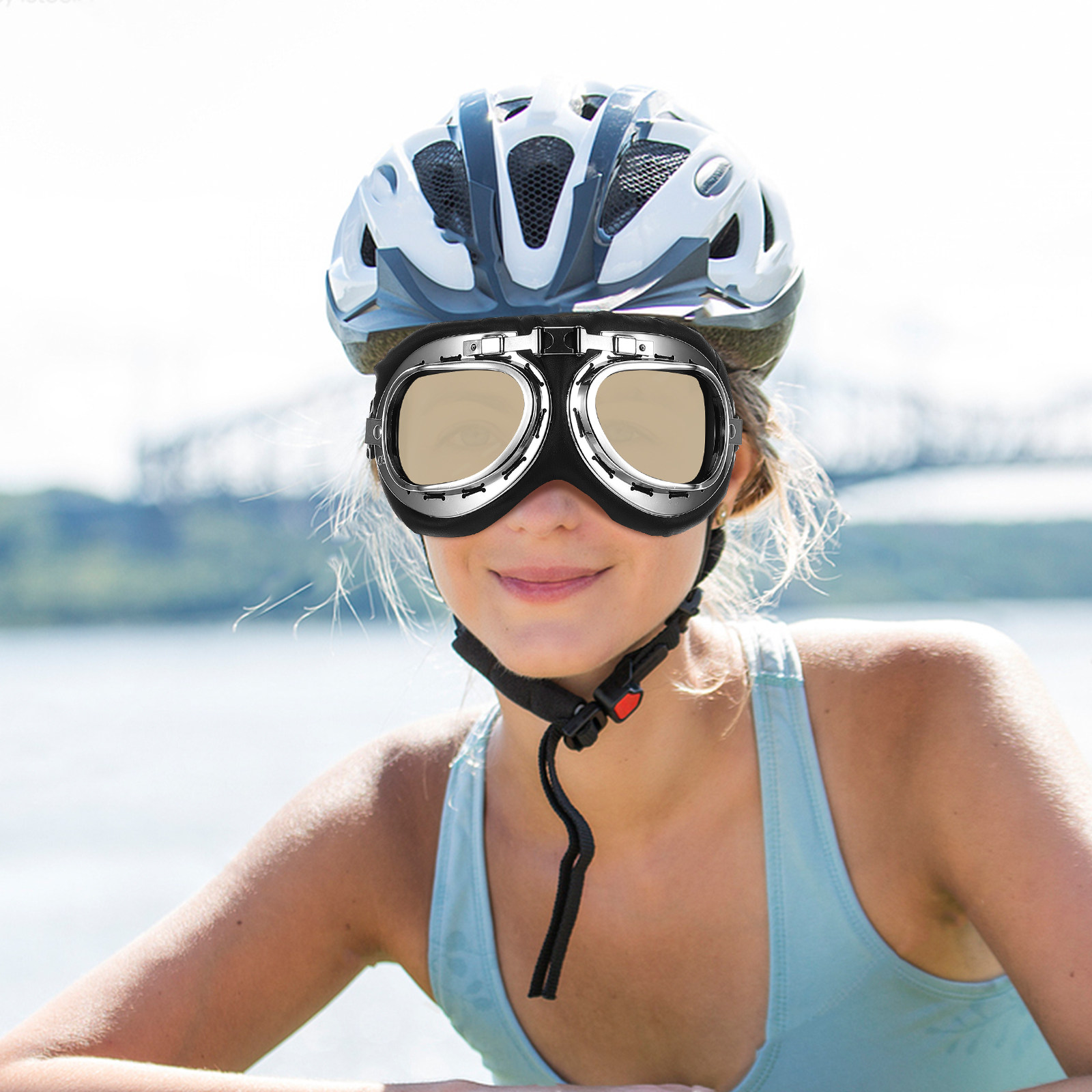 1 ペアオートバイ防風ゴーグルサイクリングスノーボードスキー - Youth Cycling Gear のレビューと価格