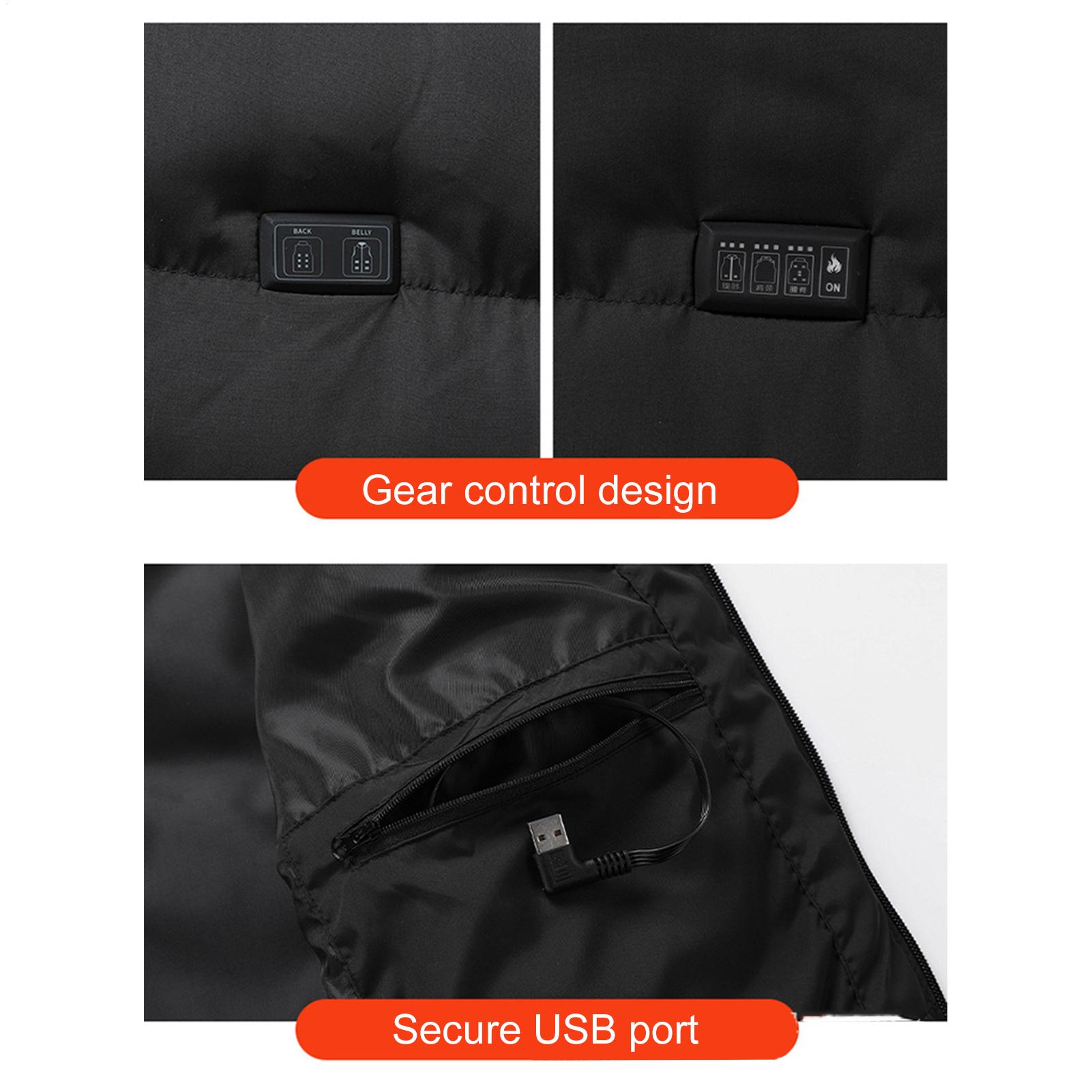 冬用加熱ベスト 暖かいUSB電熱ジャケット スキー用3段階調 - Cycling Gear Must Haves のレビューと価格