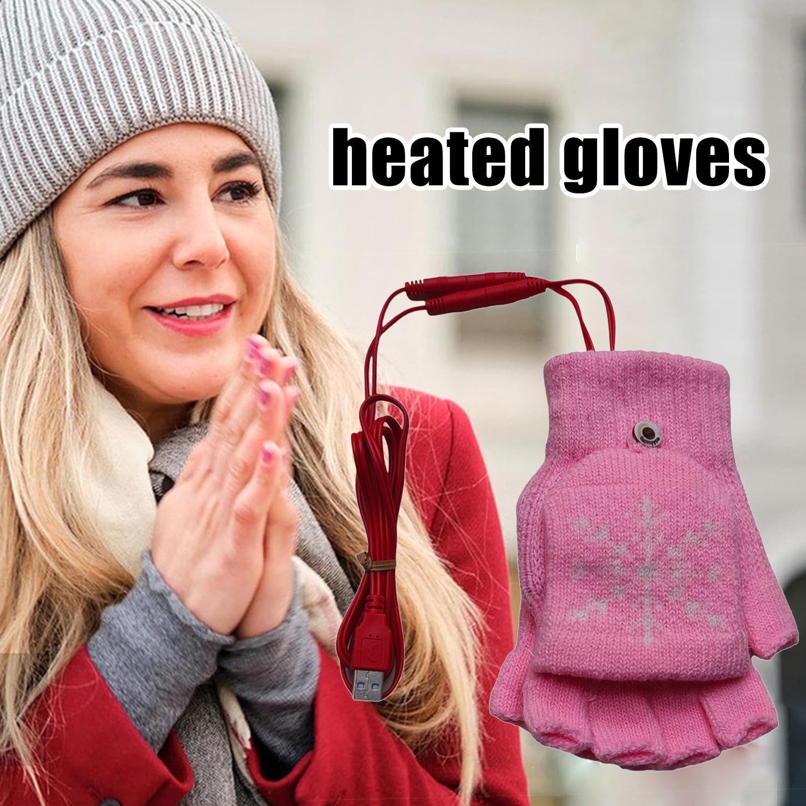 加熱手袋指なし USB 加熱乗馬手袋冬用ギアハンドウォーマー - Cycling Gear For Cold Weather のレビューと価格