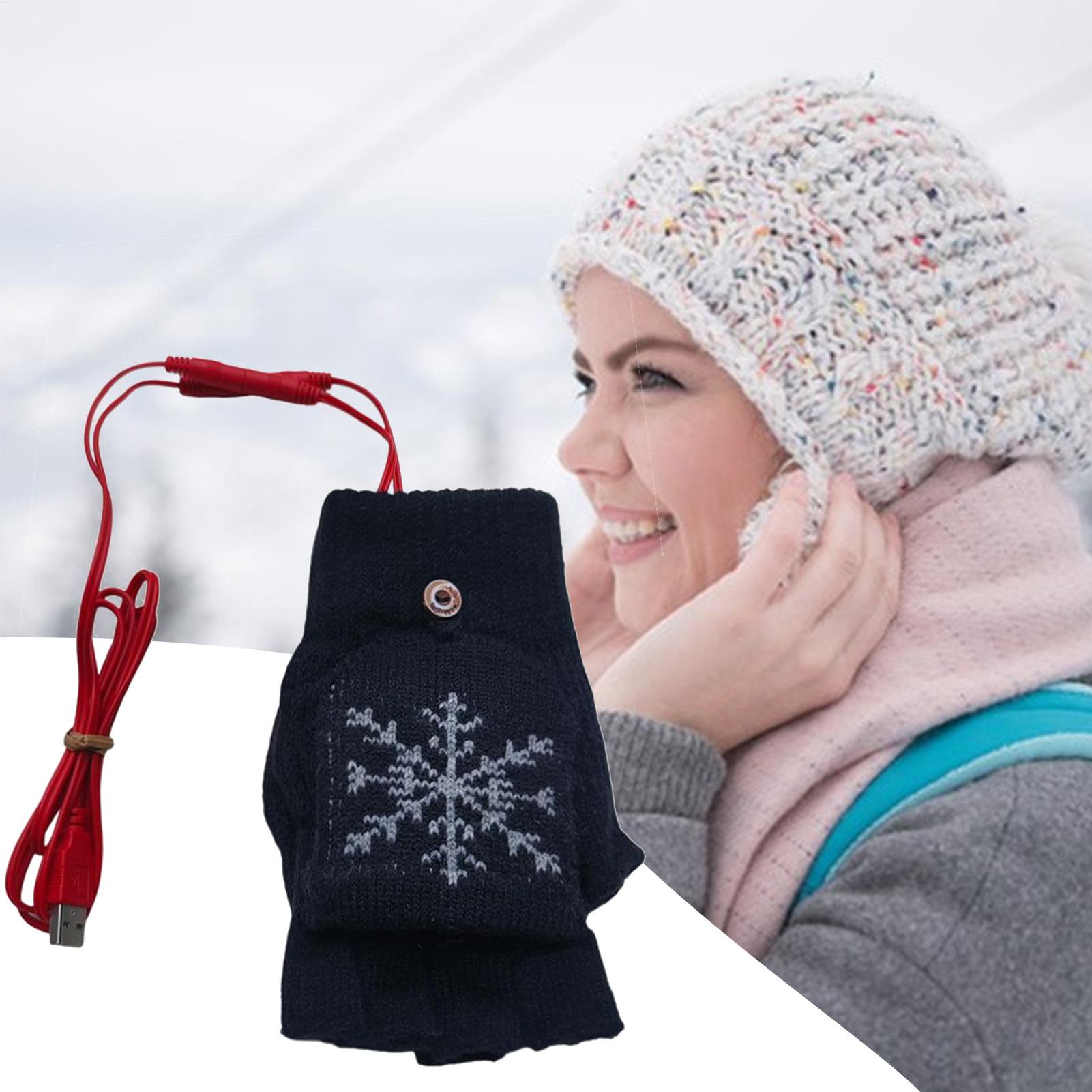 加熱手袋指なし USB 加熱乗馬手袋冬用ギアハンドウォーマー - Cycling Gear For Cold Weather のレビューと価格