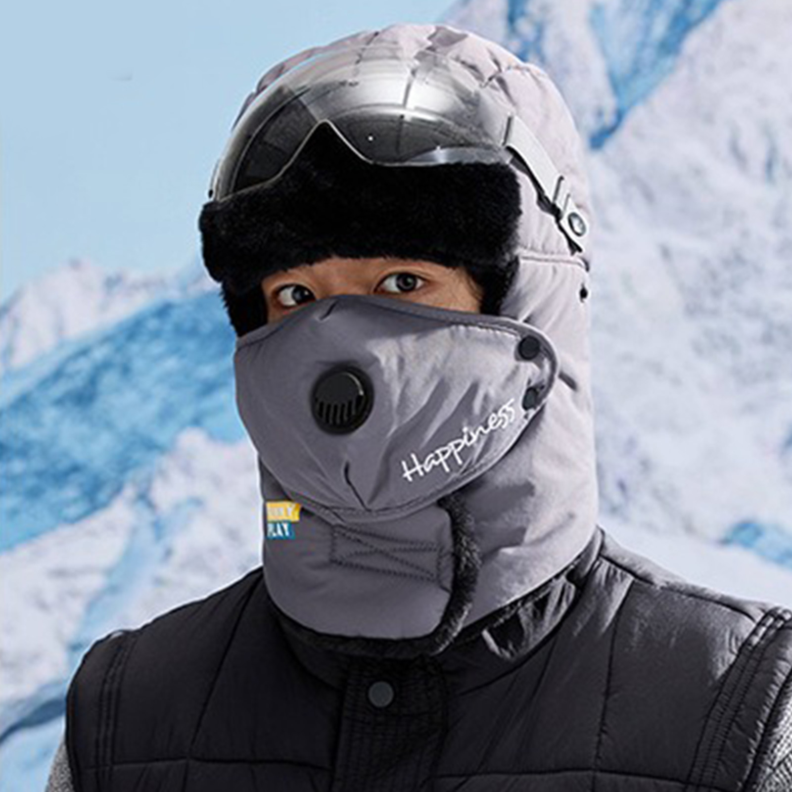 サーマルウィンターハット フリース裏地付き 厚手の帽子 寒い - Cycling Gear For Cold Weather のレビューと価格