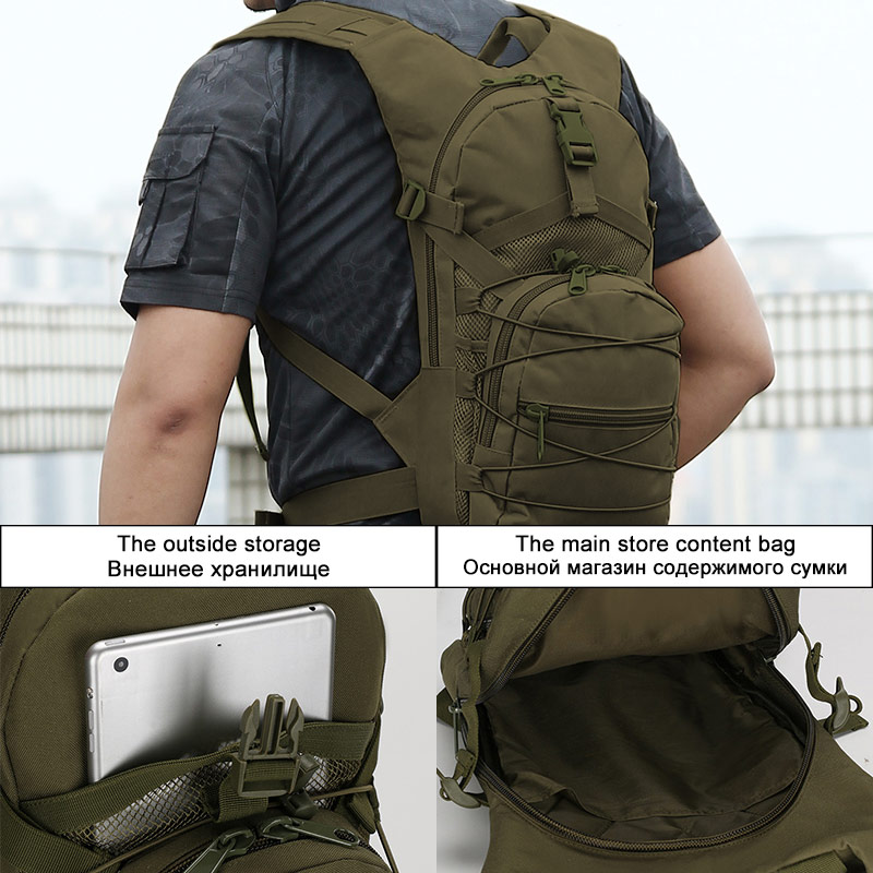 Molleタクティカルバックパック、800dオックスフォード - Cycling Gear Storage のレビューと価格