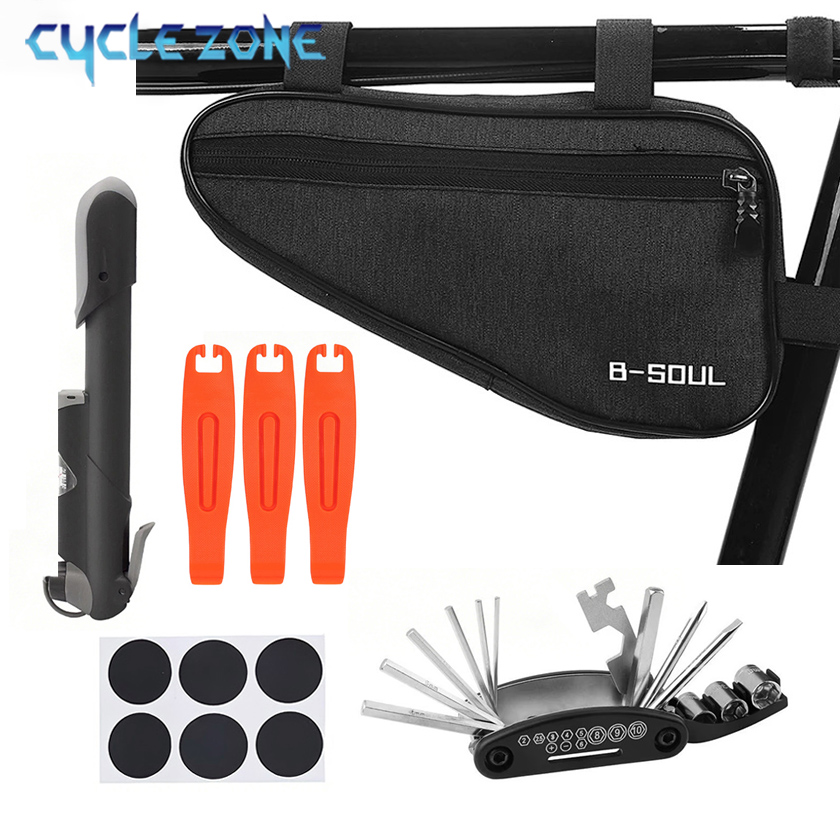 自転車修理キット 自転車チューブバッグ ミニポンプ付き 16 - Cycling Gear Storage のレビューと価格