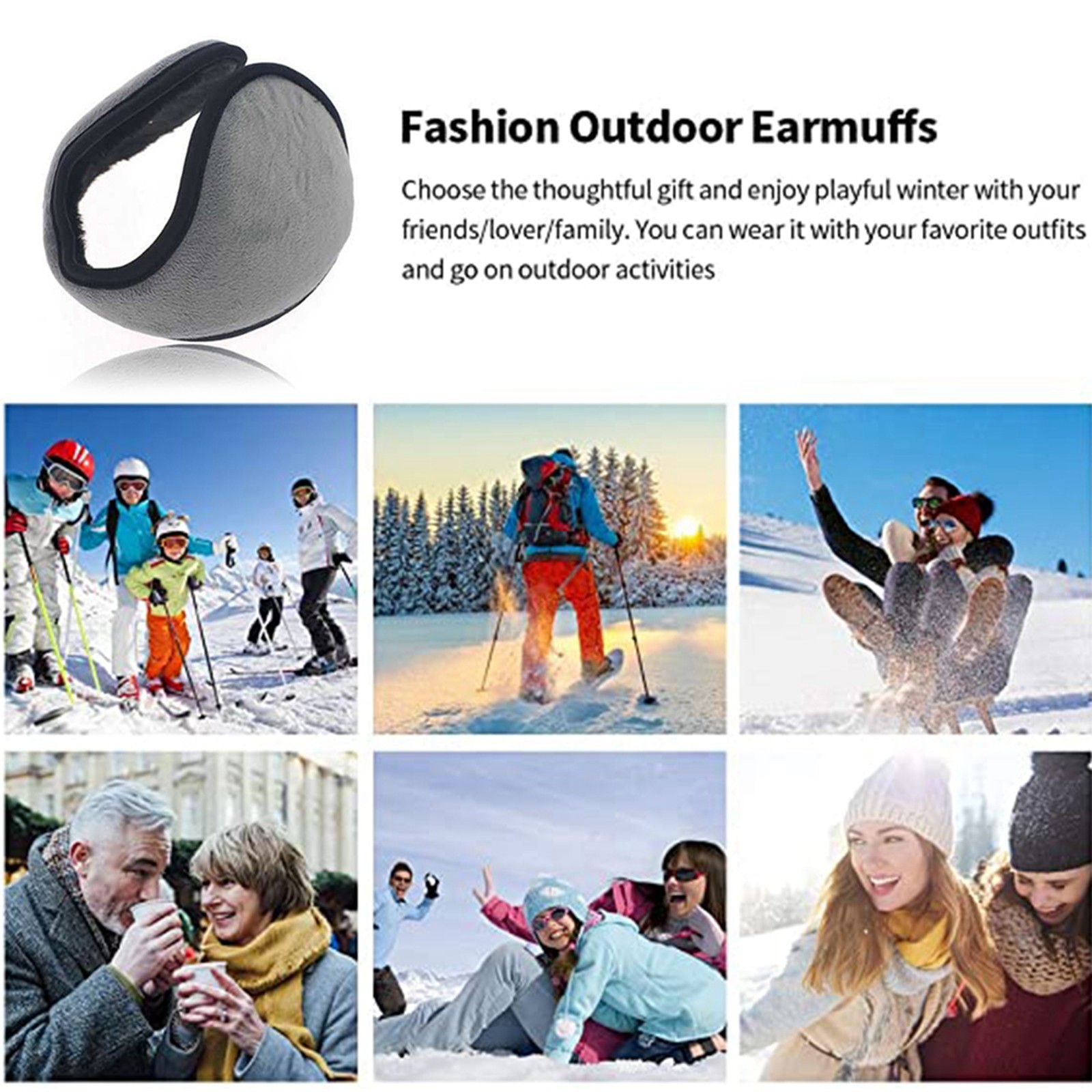 冬用イヤーマフ 暖かいフリース製 折りたたみ式耳カバー 防風 - Cycling Gear For Cold Weather のレビューと価格